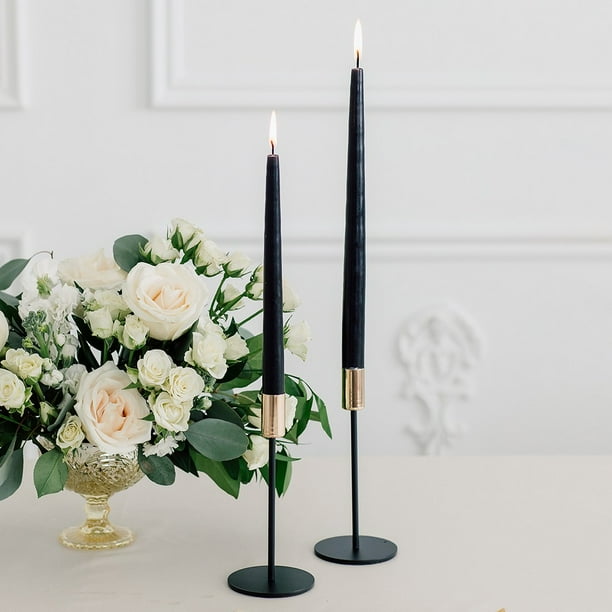 Black And Gold Candle Holders Modern Tiered Taper Candle Holders - Black & Gold - Set Of 2 - Walmart