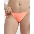 thumbnail image 4 of No Boundaries Women's Low Waist Cheeky Bikini Bottoms with Side Ties, Sizes XXS-XXL, 4 of 5