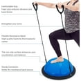 thumbnail image 4 of 23in Balance Ball | 1660lb Inflatable Half Exercise Ball Wobble Board Balance Trainer w Nonslip Base | Half Yoga Ball Strength Training Equipment w 2 Bands, Pump, Extra Ball Included, 4 of 7