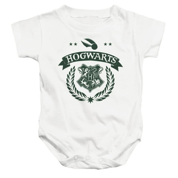 Harry Potter Quidditch School Test Unisex Infant Snap Suit for Baby, White, Large