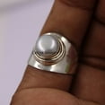 thumbnail image 3 of Silver Gift Ring, Pearl Solid 925 Sterling Silver Ring, 3 of 5