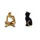 thumbnail image 1 of Estatua Abstracta De Gato Pensador, Figura Decorativa De Resina, Adorno Coleccionable Para Mesa, Sala De Estar, Estantería De Oficina, Entrada, Dormitorio, 1 of 8