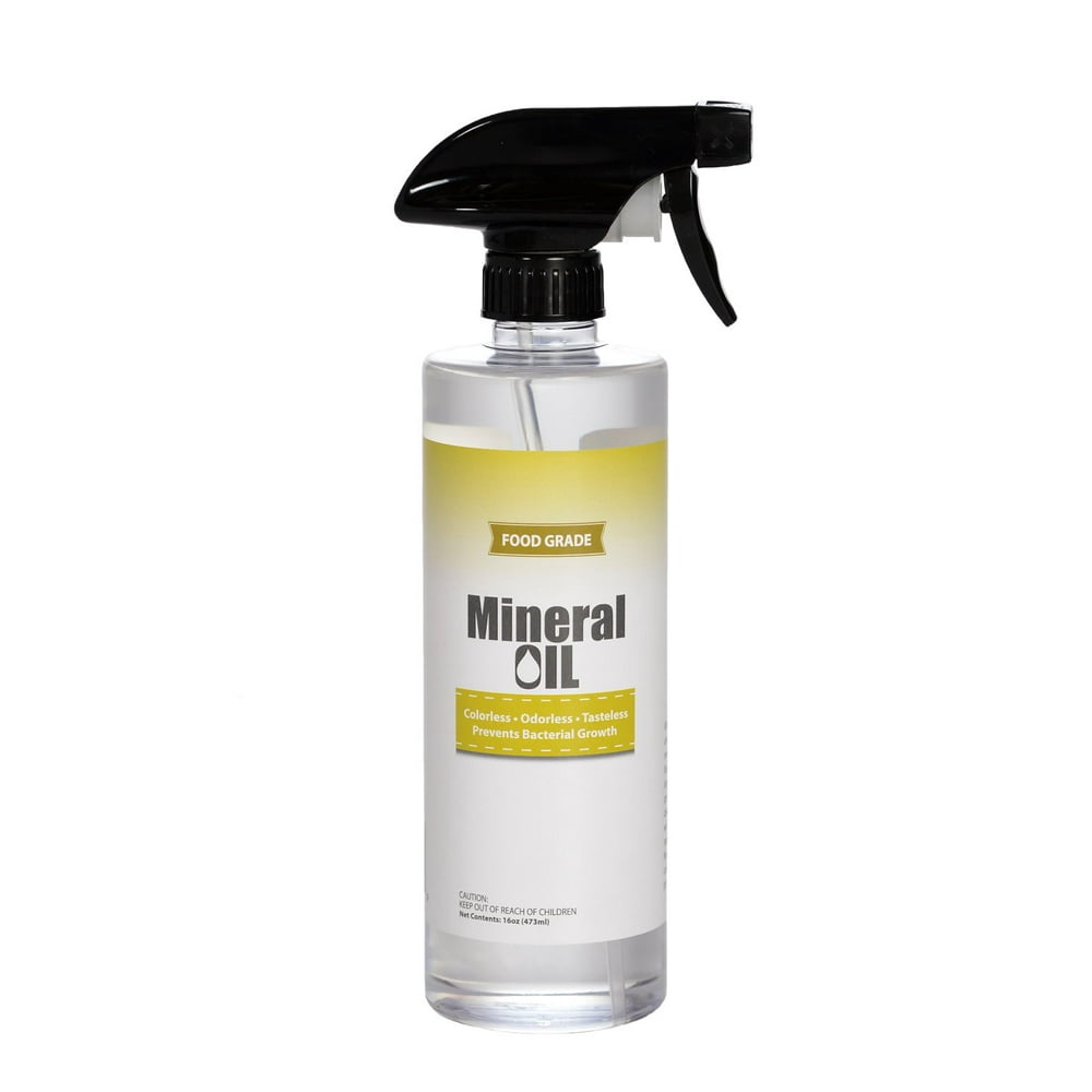 Premium 100 Pure Food Grade Mineral Oil USP, 16oz Spray Bottle, NSF