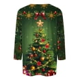 thumbnail image 4 of UPPADA Christmas T Shirts for Women 3/4 Sleeve Christmas Shirts Crewneck Christmas Tree Printed Tshirts Trendy Casual Loose Fit Blouses blusas casuales de mujer bonitas de invierno Red,XL, 4 of 5
