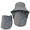 Dark Grey, variant on Sun Hats for Men Women Detachable Face Cover Wide Brim Fishing Hats with Neck Flap UPF 50+ Outdoor Safari Hats