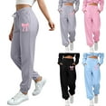 thumbnail image 6 of TrendOFT Baggy Sweatpants for Women Bow Graphic Cute Loose Fit Joggers Pants for Workout Gym Athletic Wide Leg Lounge Sweat Pants with Pocket Pink XXL, 6 of 6