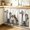 White, variant on Farmhouse Barn Cabinet Curtains for Kitchen 32"W x 55"L, Vintage Country Rust Windmill Fence Field Pantry Curtain Skirt Magic Tape Short Curtains Decor Privacy Panel for Utility Closet Bathroom