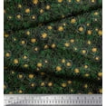 thumbnail image 3 of Soimoi Moss Georgette Fabric Leaves & Floral Artistic Printed Craft Fabric by The Yard 42 Inch Wide, 3 of 3