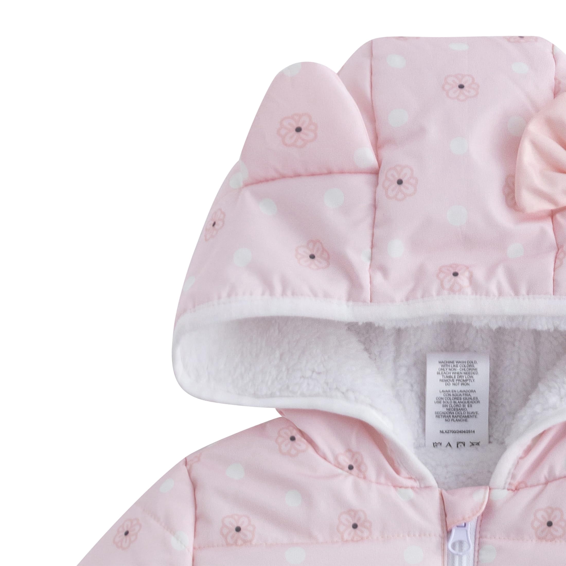 Hello Kitty Sanrio Hooded Puffer Jacket with Ears (Girls), Sizes 2T-6X