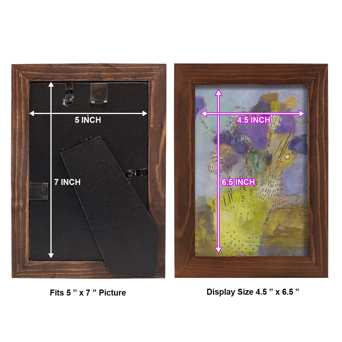 Blumen I -Framed Print w/glass-Chestnut
