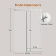 thumbnail image 2 of 46-48" W * 76" H Frameless Single Sliding Shower Doors, Bathroom Sliding Shower Door, 5/16" (8mm) Thick SGCC Tempered Glass Door, Reversible Installation, 2 of 8