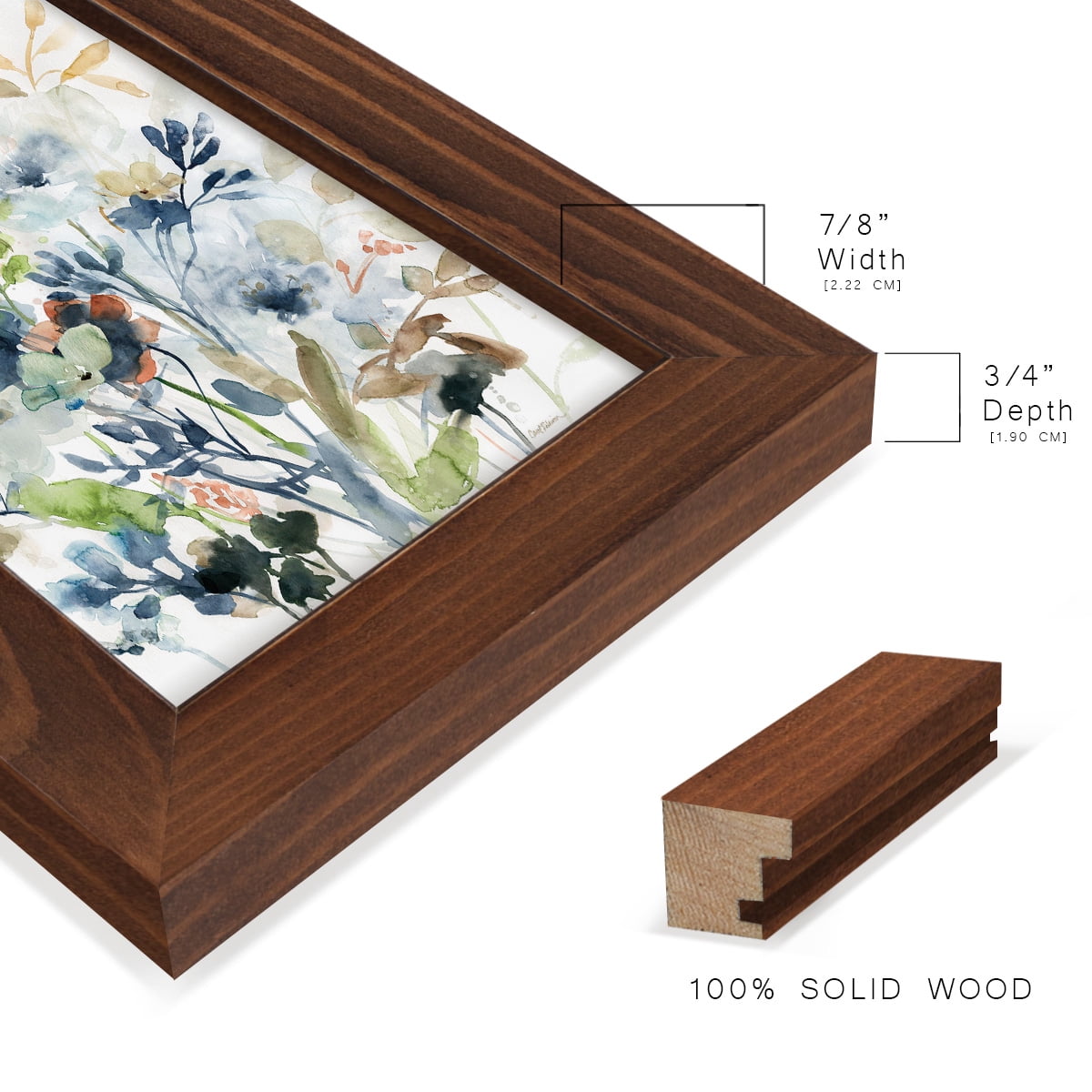 Holland Spring Mix -Framed Print w/glass-Chestnut