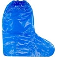 thumbnail image 5 of 10 Pairs Shoe Covers Boot Covers Plastic Disposable Waterproof Shoe Covers for Men and Women Rain Outdoor Indoors Overshoes (Blue), 5 of 9