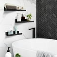 thumbnail image 4 of Floating Shelves, Sindcom Home Wood Shelf Wall Mounted, Set of 5, Multiple Sizes, Black, 4 of 8