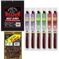 thumbnail image 4 of Buffalo Bills 12-Piece Hot & Spicy Beef Jerky and Beef Stick Sampler Black Velour Gift Bag, 4 of 6