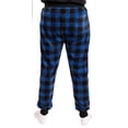thumbnail image 3 of #followMe Men's Microfleece Buffalo Plaid Pajama Pants with Pockets: Comfortable Joggers (Blue and Black Buffalo Plaid Jogger, Small), 3 of 7