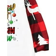 thumbnail image 5 of Christmas Pajamas for Family, Long Sleeve Reindeer Print Raglan Tops + Plaid Pants Set, 5 of 10