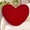 Red, variant on JingChun Heart Shaped Pillows, Love Throw Pillows, Cute Sherpa Heart Decor, Small Fluffy Pillows, Women Girls Living Bedroom Valentine's Day Home Decoration 9x8 Inch