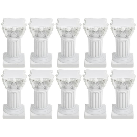 Mersess Set of 10 Candle Stick Holders Roman Column Style -landscape Scene Layout Props