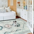 thumbnail image 4 of Balacho Boho Vintage Oriental Faux Wool Area Rug, 6' x 9', Off-White, 4 of 7