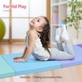 thumbnail image 6 of Matladin 8 FT Folding Gymnastics Gym Exercise Aerobics Mat, 8’x 2’ x 2” PU Leather Tumbling Mats for Stretching Yoga Cheerleading Martial Arts, Play, 6 of 14