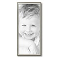 thumbnail image 2 of ArtToFrames 10" x 23" Silver with Stained Grey Picture Frame, 10x23 inch Silver Wood Poster Frame (WOM-4767), 2 of 7