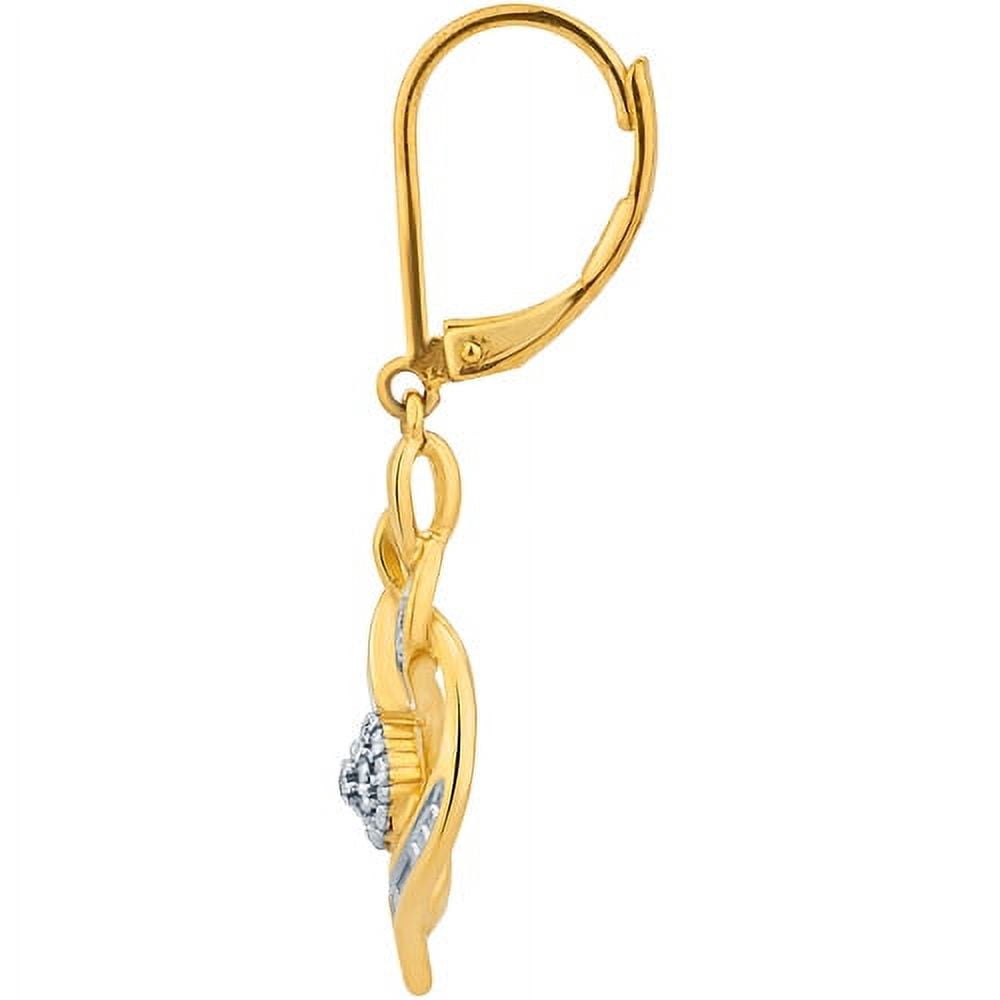 Arista Accent Carat T.W. Round White Diamond Rhodium-plated Ring, Earrings and Pendant Set in Brass, 18"
