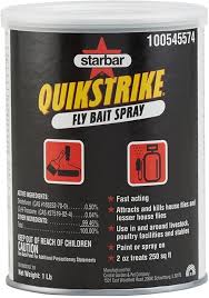 Starbar QuikStrike Fly Bait Spray, 1 lb – Quick-Acting House Fly Killer for Barns, Coops & Stables