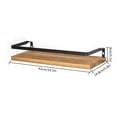 thumbnail image 5 of Wall Mounted Kitchen Shelf, Rustic Wood Wall Storage Shelves for Bathroom, Living Room and Bedroom Set of 2, 5 of 9