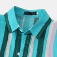 thumbnail image 4 of Camisas De Mezclilla Para Hombre Gire Casual Print Manga Collar Short Button Men's Daily Stmade Shirts Men Shirts (Sky Blue, XL), 4 of 6