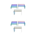thumbnail image 2 of tredstone Stylish Rainbow Acrylic Display Stand for Buffets Jewelry and Retail Dazzle Customers Riser Shelf Rainbow Color 3 pcs/set 2Set, 2 of 5