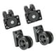 thumbnail image 4 of Ruedas giratorias para equipaje, capacidad de soporte fuerte, piezas de reparación, cubierta de carrito negra, ruedas giratorias con rodamiento, 4, 4 of 8