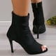 thumbnail image 4 of NECHOLOGY Botas Mujer Adulto Femenino Zapatos Botines de mujer Zapatos de mujer Botas de de pescado de moda Botas de de pescado de punta abierta transpirables de tacón (Black, 8.5), 4 of 7