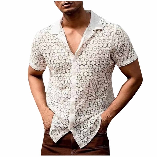 pstuiky camisetas de hombre, Camisa de manga corta con cuello vuelto y botones a la moda para hombre camisas casuales para hombre l