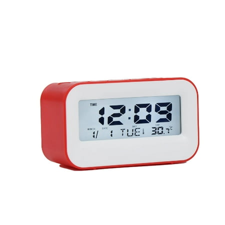 CCOCC Alarm Clock,Dreamy Backlight Alarm Clock for Kids,Multi-Function Bedside Clock with Nature Sounds and Temperature Sensor