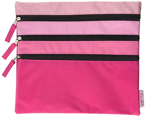 triple zip pouch