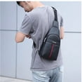 thumbnail image 3 of LNGOOR Waterproof Shoulder Bag, Leather Sling Bag for Men and Women, Chest Crossbody Daypack, Multipurpose Cross Body Chest Bag, 3 of 5