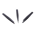 thumbnail image 3 of OTVIAP 3pcs/set Stainless Steel Tweezer Set Flat Tip/Point Tip/Slant Tip Eyebrow Facial Hair Removal, Stainless Steel Tweezer, Tweezer Set, 3 of 7