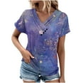 thumbnail image 1 of Blouses for Women Womens V-Neck Casual Short-Sleeved Spring And Summer Top, 1 of 1