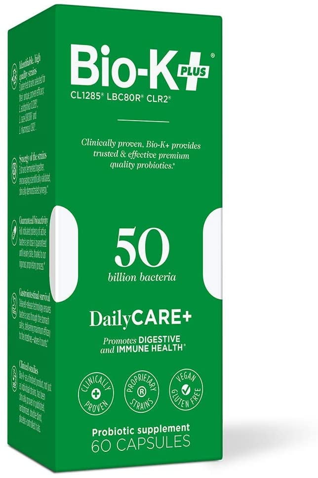 BioK + Daily Care Plus Probiotic Supplement Capsules for Adult Men and