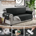 thumbnail image 6 of Sanmadrola Sofa Cover 100% Waterproof Couch Slipcovers Washable Non-Slip Furniture Protector with Pockets/Elastic Straps/Silicone Backing for Kids Pets Dogs, Black, Sofa (Three-couch Sofa), 6 of 7