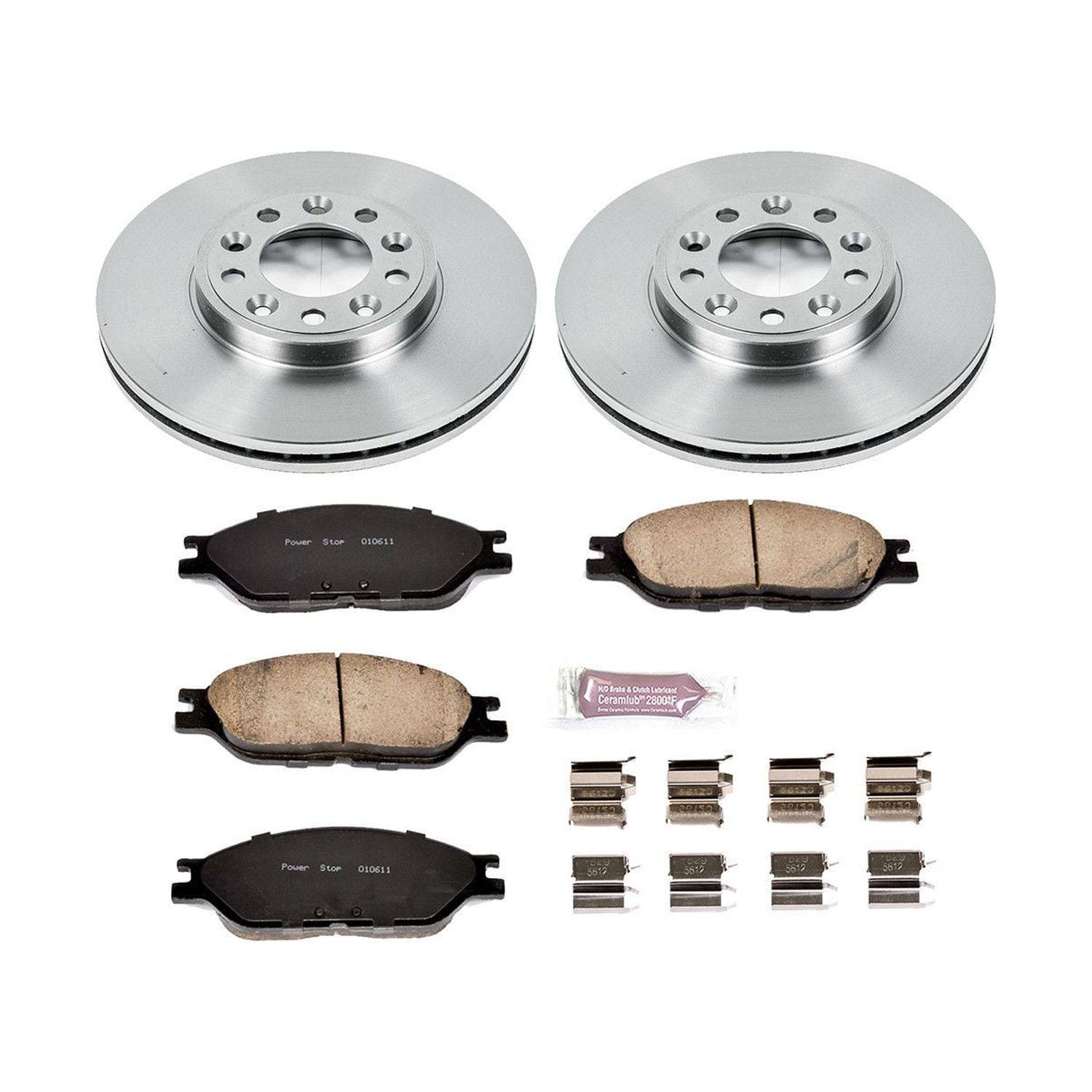 Power Stop Front Stock Replacement Brake Pad and Rotor Kit KOE5205