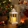 thumbnail image 7 of Christmas Lantern, LED Candle Lamp, Vintage Lantern Silhouette with Flameless Light for Mantels Tabletops Windows and Party Displays, Metal Frame and Plastic for Seasonal Home Use, 7 of 7