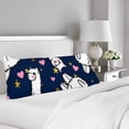 thumbnail image 2 of ABPHOTO Cute Alpacas And Hearts And Stars Body Pillow Covers Pillowcase Throw Pillows 20x60 inch, 2 of 2