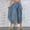 Blue, variant on Babysbule Womens Workout Sports Pants Women Casual Solid Lace Elastic Waist Wide Leg Pants