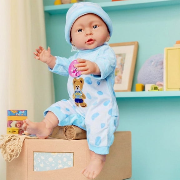 Uutvery Warm Doll Clothes, Cotton Reborn Doll Winter Coat, Elastic Easy Dress 18In Doll Outfit, Christmas Holiday Gift for Simulation Dolls