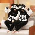 thumbnail image 3 of Conjunto de pijamas de felpa para hombre y mujer, ropa de dormir de pareja, suave y gruesa, ropa de casa suelta coreana, traje de Panda de dibujos animados, Invierno, 3 of 4