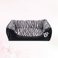 thumbnail image 2 of Cama para mascotas con estampado de cebra, cálida y acogedora para otoño e invierno, para gatos, talla S, 2 of 6
