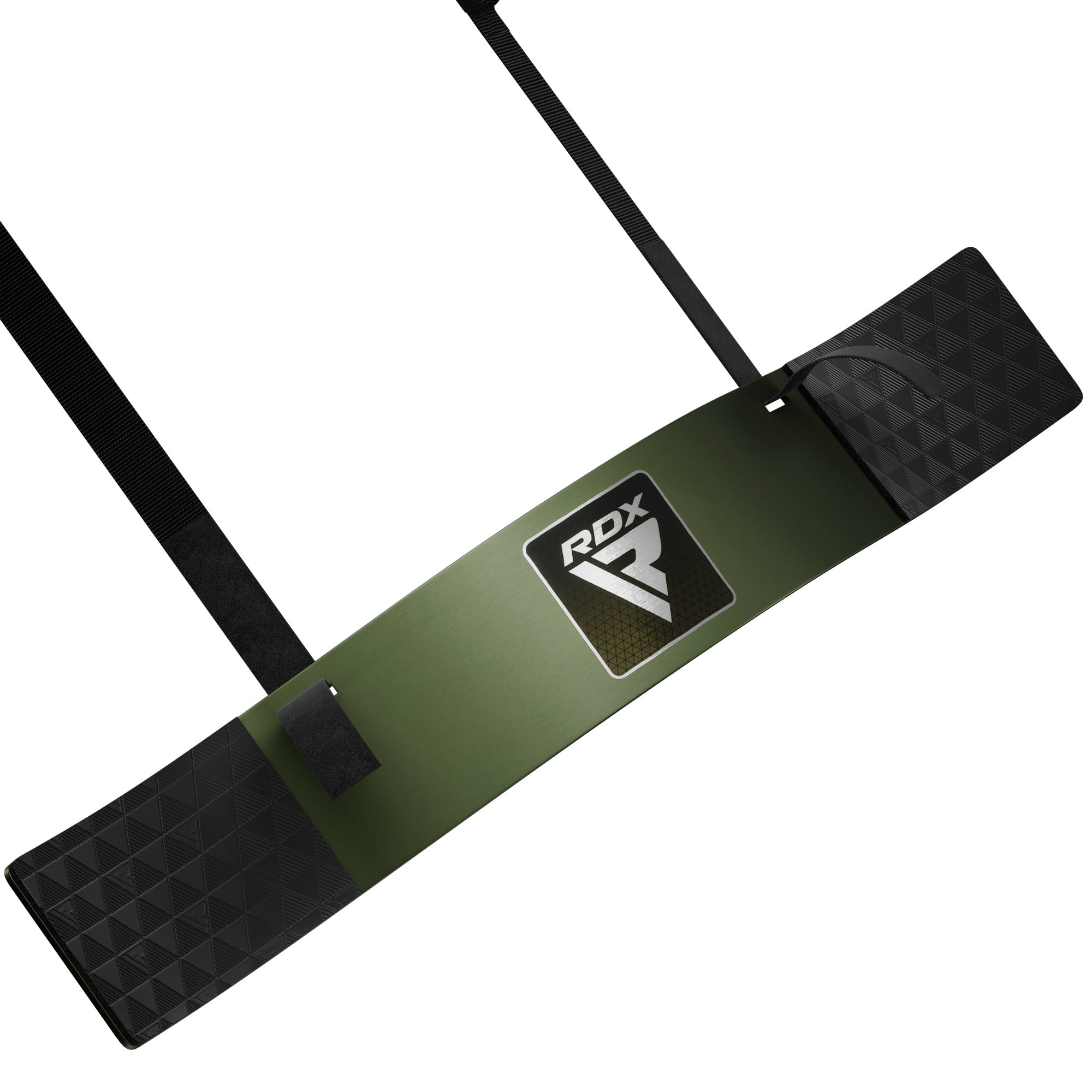 "RDX Arm Curl Blaster Support for Muscle Bodybuilding & Weight Lifting – Adjustable Bicep and Tricep Isolator Bar with 42” Strap, 6mm Neck Pad, Ergonomic Gym Training Equipment, Army Green"