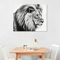 thumbnail image 2 of Nawypu  Lion Art Wall Decor Picture: Wildlife Portrait Graphic Artwork Print Painting on Wrapped Canvas, 2 of 4